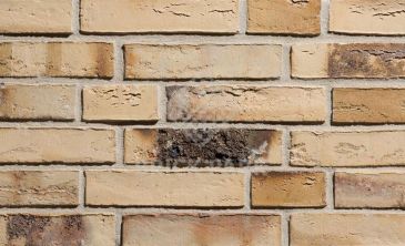 Ringofenklinker Wasserstrich creme-weiß Kohlebrand