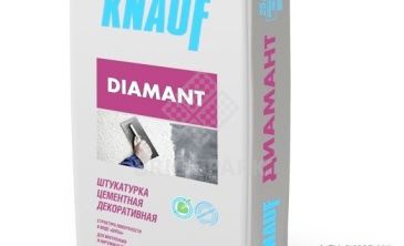 Штукатурка цементная декоративная Knauf Диамант 260 белая 25 кг