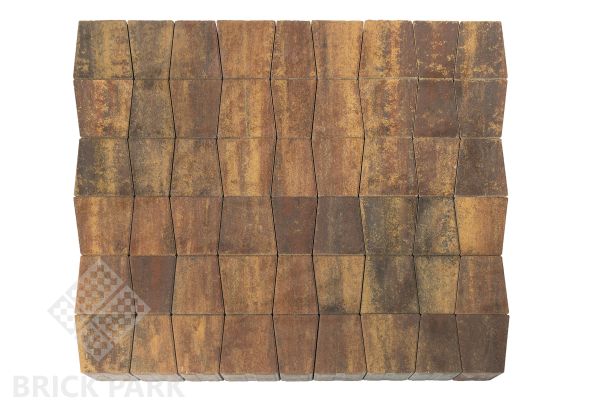 Бетонная брусчатка БРАЕР Старый город Веймар COLOR MIX Тип 3 МАЛЬВА 163/128х160x60