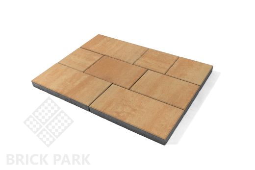 Бетонная брусчатка БРАЕР Триада Color Mix Тип28 Сахара 450x300x60