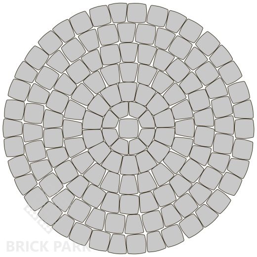 Тротуарная плитка Каменный век Классико Ориджинал Color Mix Коричнево-черный 115×115×60