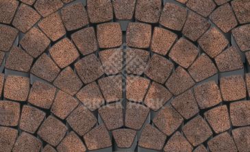 Тротуарная плитка Каменный век Классико Ориджинал Stone Base Коричнево-оранжевый 110(57)×86×60
