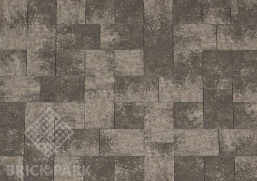 Тротуарная плитка Каменный век Бельпассо Премио Color Mix Черно-белый 450×225×60