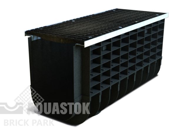 Лоток ЛВП Profi DN300 H415 C250 комплект с решеткой чугунной