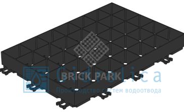 Газонная Решетка Gidrolica Eco Super РГ-60.40.6,4 - пластиковая черная