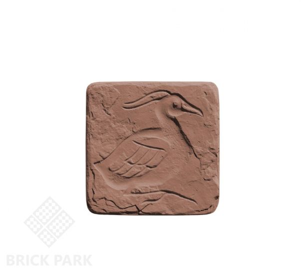 Декоративная вставка Идеальный камень "Птицы" №3 коричневый