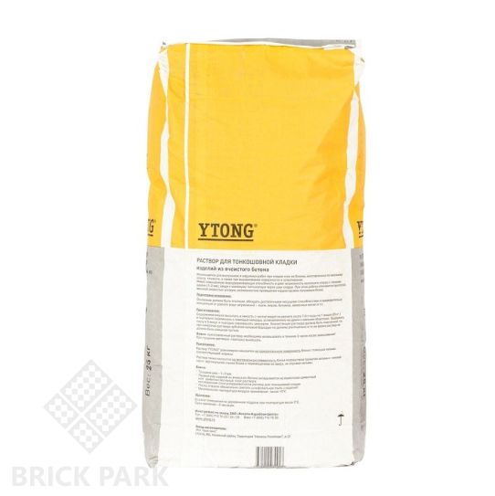Раствор для тонкошовной кладки Ytong Эконом 25 кг