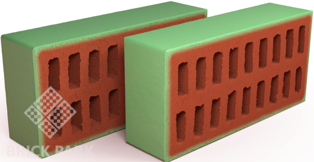 Кирпич глазурованный зеленый NF1,4