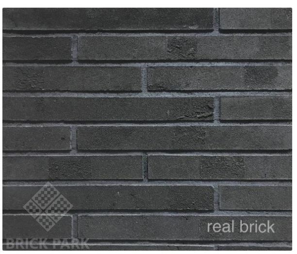 Кирпич ручной формовки Real Brick КР/0,5ПФ Ригель 2 угловой RB 13 графитовый
