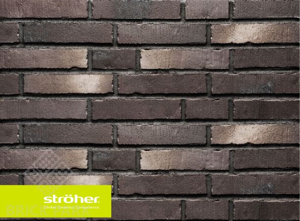 Клинкерная плитка Stroeher Handstrich 394 schwarzkreide с затиркой шва