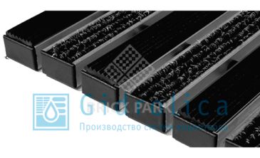 Придверная решетка Gidrolica Step - резина+текстиль 390х590мм