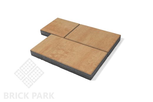 Бетонная брусчатка БРАЕР Триада Color Mix Тип28 Сахара 450x300x60