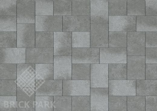 Тротуарная плитка Каменный век Бельпассо Премио Color Mix Оттенки серого 150×150×60