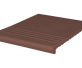 Клинкерная ступень венецианская рифленая KING KLINKER Коричневый натура (03), 330x245x14 мм