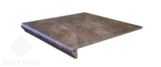 Клинкерная ступень флорентийская угл. Interbau Abell 320x320x9,5 Rotbraun 271