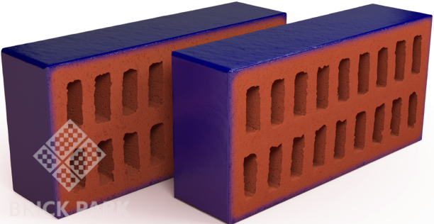 Кирпич глазурованный синий NF1,4