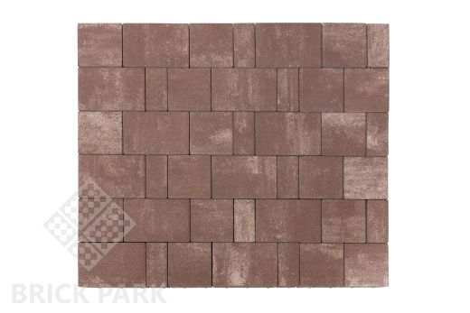 Бетонная брусчатка БРАЕР Старый город Ландхаус Color Mix 19 Эверест 80x160x80