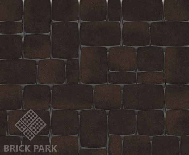 Тротуарная плитка Каменный век Классико Color Mix Коричнево-черный 172×115×60