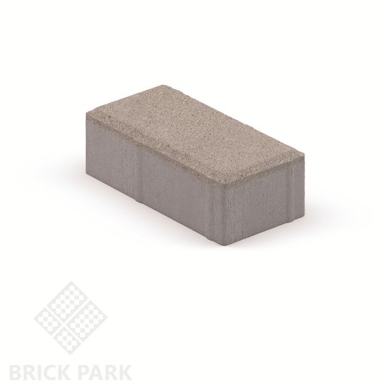 Тротуарная плитка Каменный век Кирпичик Color Mix Черно-красный 200×100×60