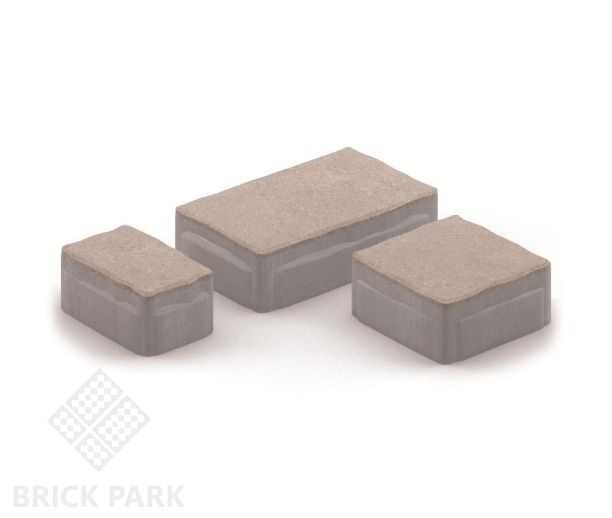 Тротуарная плитка Каменный век Старый город Stone Base Желто-красный 260×160×60