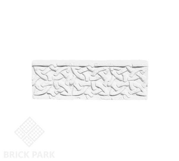Фасадный карниз Идеальный камень "Плетенка" линейный белый
