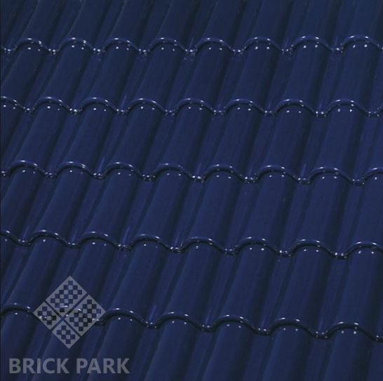 Черепица La Escandella Mixed 'S' Roof Tile Large GLAZED Cobalt Blue