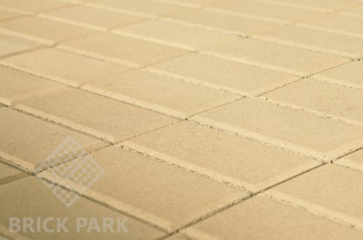 Бетонная брусчатка БРАЕР Прямоугольник Песочный 200x100x40
