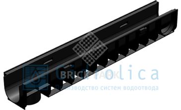 Лоток водоотводный Gidrolica Standart ЛВ-10.14,5.13,5 - пластиковый