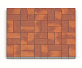 Тротуарная плитка Каменный век Кирпичик Color Mix Желто-красный 200×100×60