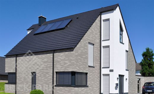 Керамическая черепица Roben BERGAMO Schiefergrau (Антрацитовый, Серый)