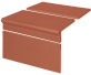 Клинкерный набор римский KING KLINKER гладкий Рубиновый красный (01), 330/175x245x12 мм