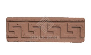 Фасадный карниз Идеальный камень "Меандр широкий" линейный коричневый