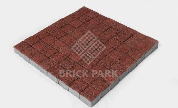 Бетонная брусчатка БРАЕР Лувр гранит красный
