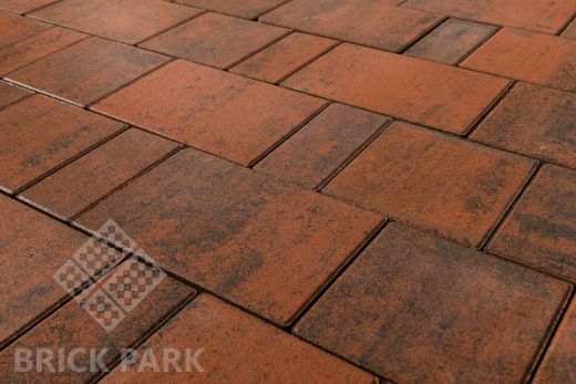 Бетонная брусчатка БРАЕР Старый город Ландхаус Color Mix Тип 5 / Техас 160x160x80