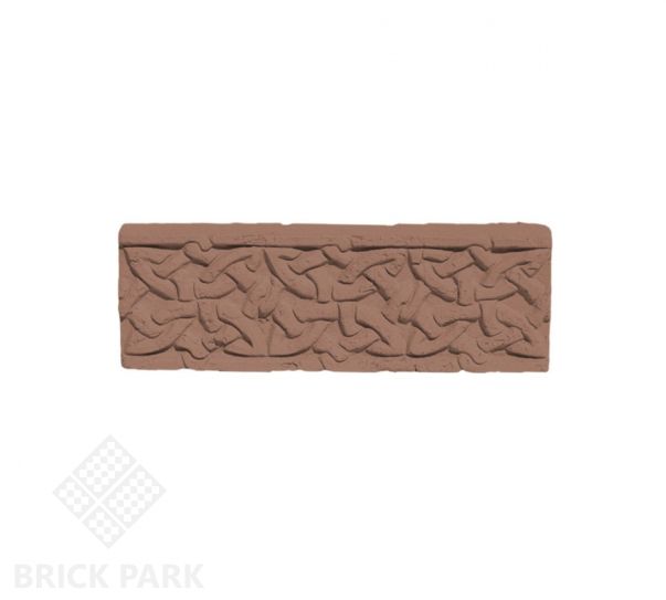Фасадный карниз Идеальный камень "Плетенка" линейный коричневый