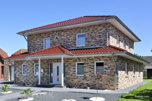 Кирпич Roben Moorbrand erdbraun-bunt NF полнотелый