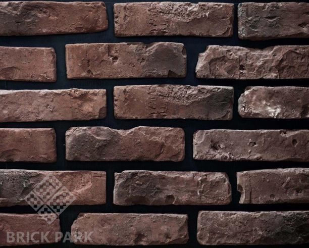 Декоративный камень Bergstone Бельгия бордовый 13 (угловой)