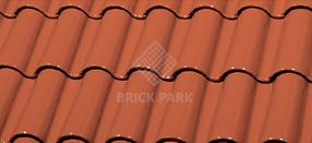 Черепица La Escandella Mixed 'S' Roof Tile Large GLAZED Transparent Red