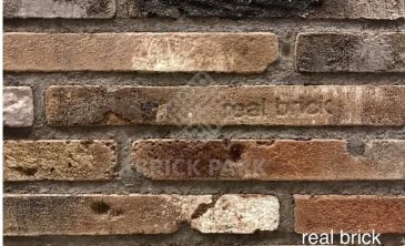 Кирпич ручной формовки Real Brick КР/0,5 ПФ Ригель 2 рядовой antic RB 05 глина античная коричневая