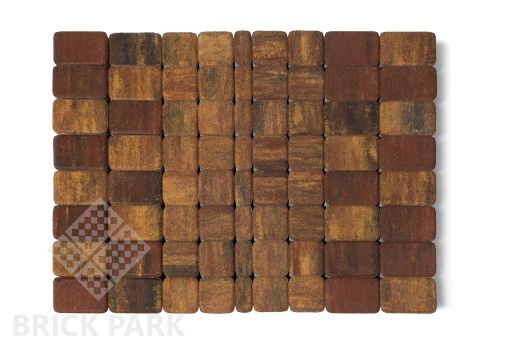 Бетонная брусчатка БРАЕР Классико  Color Mix Тип 10 МАЛЬВА 172x115x60