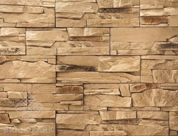 Декоративный камень Bergstone Каменный утес кофе с молоком 03 (Угловой)