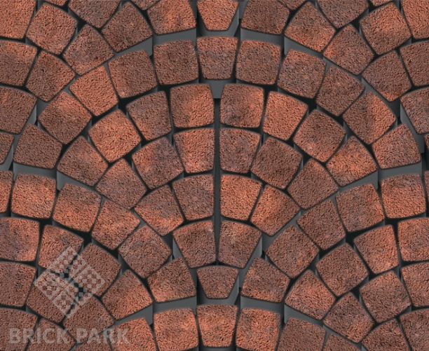 Тротуарная плитка Каменный век Классико Ориджинал Stone Base Вишнево-оранжевый 115×115×60