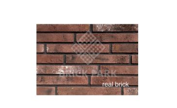 Плитка ручной работы угловая Real Brick Коллекция 1 RB 1-04 Бордовый