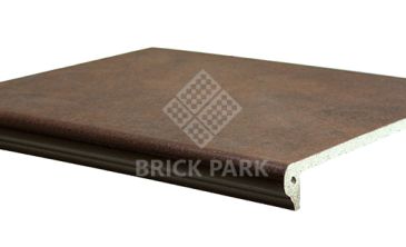 Клинкерная ступень флорентийская угл. Interbau Nature Art 320x320x9,5 Umbra Braun 124