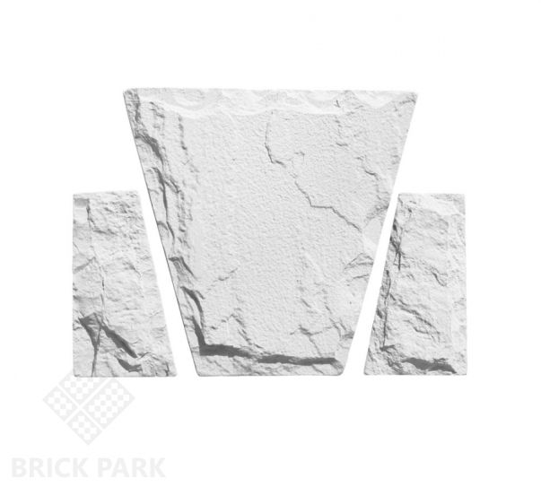 Фасадный замковый камень Идеальный камень №4 белый