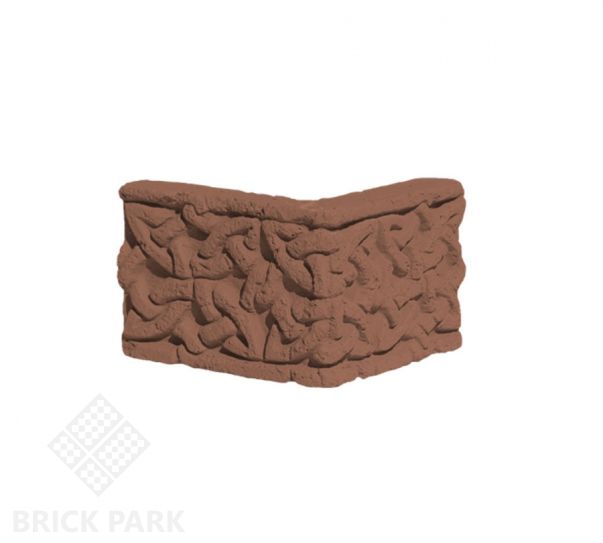 Фасадный карниз Идеальный камень "Плетенка" угловой коричневый
