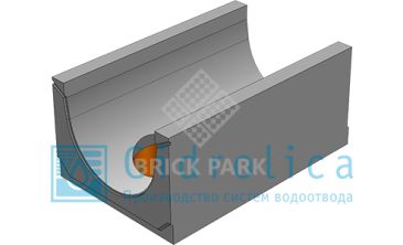 BGU-XL Универсальный лоток DN500, № 15-0, с вертикальным водосливом, без уклона