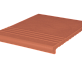 Клинкерная ступень венецианская рифленая KING KLINKER Рубиновый красный (01), 330x245x14 мм