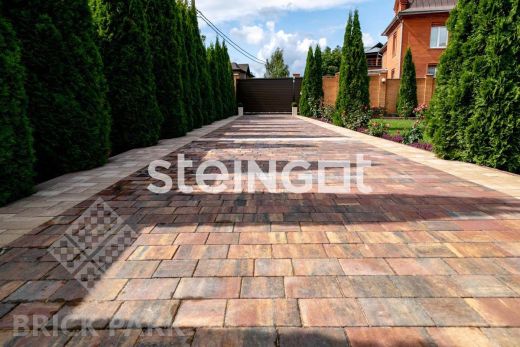 Тротуарная плитка Новый город Агатовый камень (Blend) 40 мм