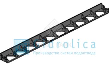 Бордюр Gidrolica Line Б-100.8.4.5 - пластиковый черный L1000 